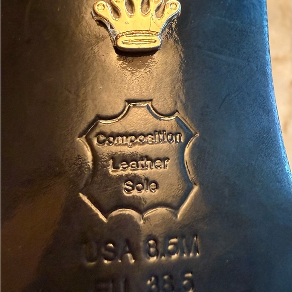 NINA Navy Blue Slingback Heels with Bow - Picture 4 of 6